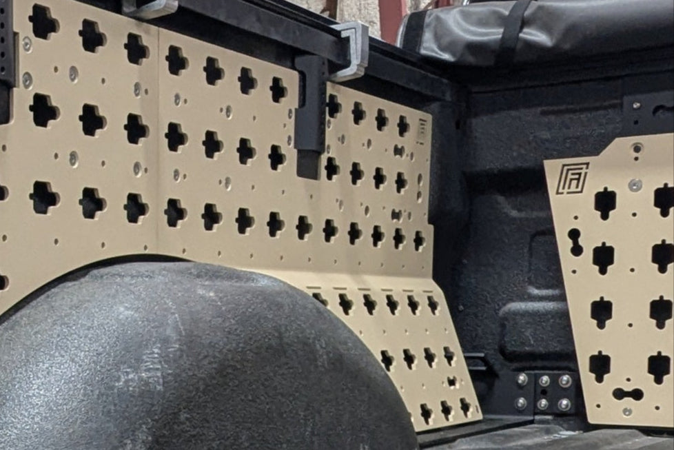 Forged Authority MOBUL F-150 Front Side Panel, used to securely store tools and gear in your truck bed.