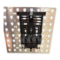MOBUL Fishing Rod Holder, front view, empty, on a MOBUL panel.