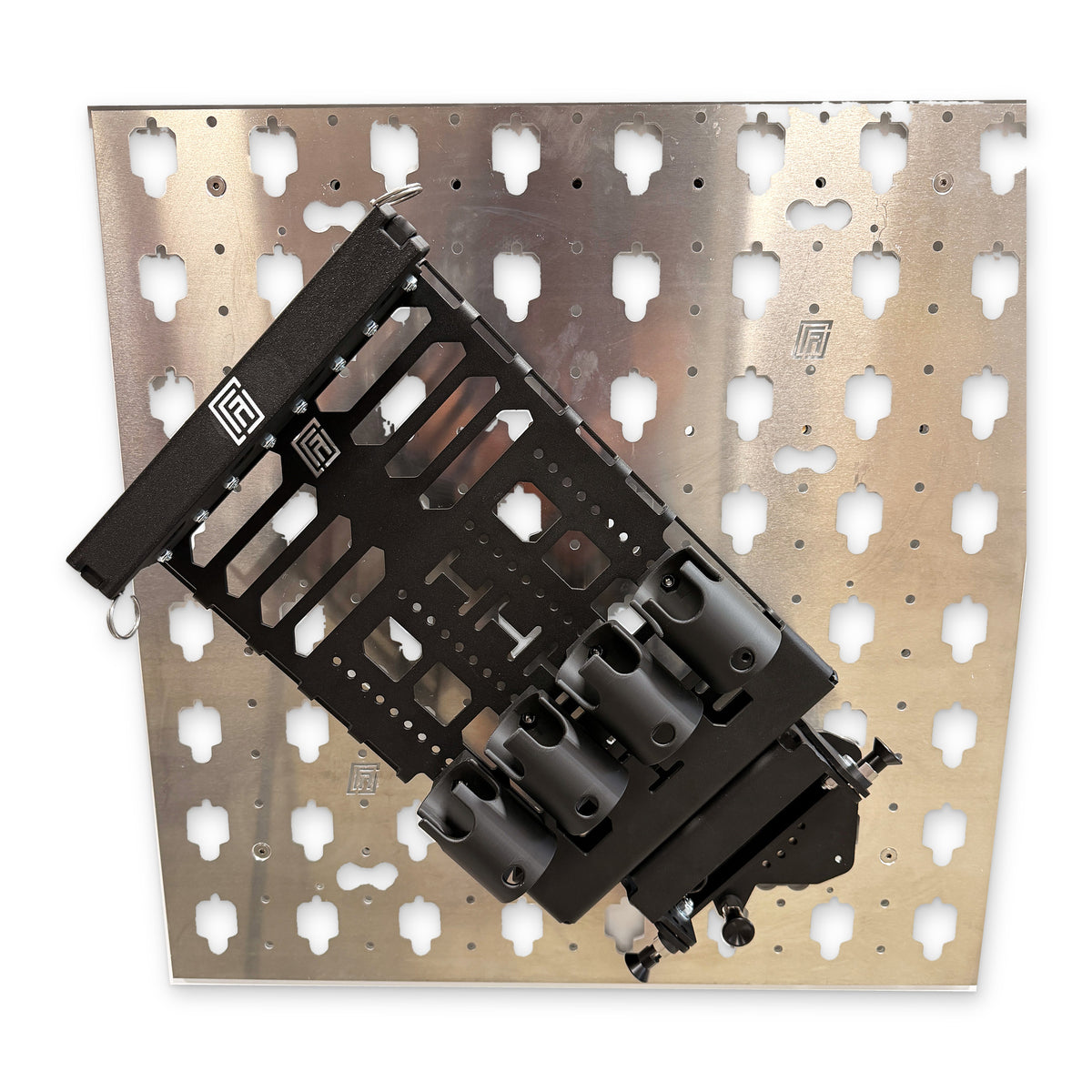 MOBUL Fishing Rod Holder, rotated about 45 degrees on a MOBUL panel.