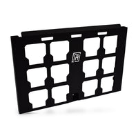 MOBUL Adapter Plate | Compatible with Milwaukee PACKOUT, wide plate, 3/4 view, studio, on white.