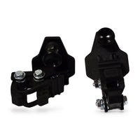 MOBUL QuikFist Riser Clamps (Pair), pair, front and side view, on white.
