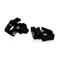 MOBUL QuikFist Riser Clamps (Pair), pair, open clamps, top 3/4 view, on white.