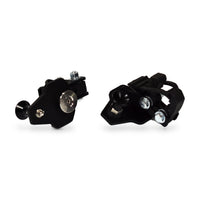 MOBUL QuikFist Riser Clamps (Pair), pair, side view showing the riser and hardware, on white.
